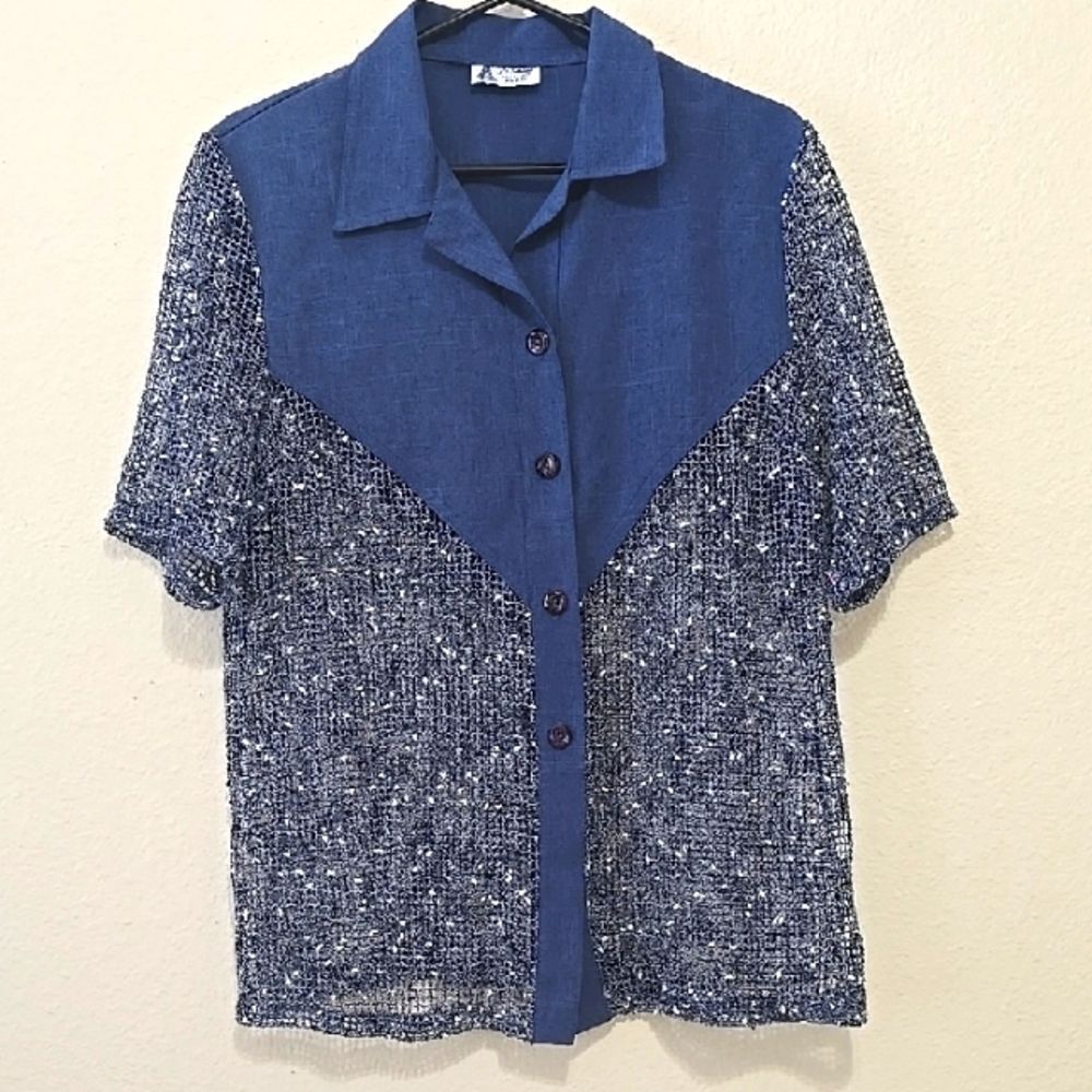 La Sirene Creation Paris Mesh Vintage‎ Blouse